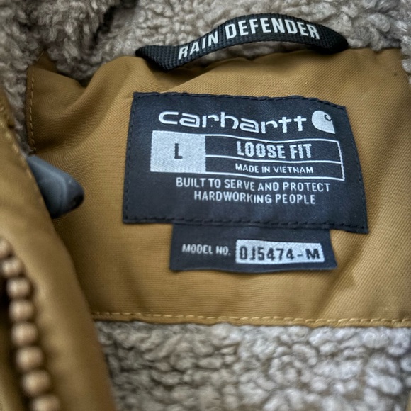 Carhartt Brown Quilted Puffer Jacket with Hood - Picture 2 of 2